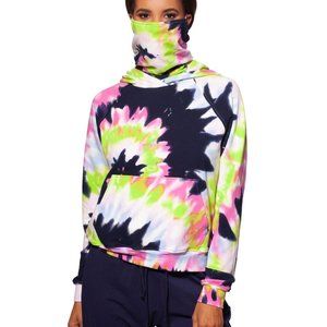 (NWT) Betsy & Adam Tie-Dye Hoodie/Facemask Sweatshirt SIZE Small (Host Pick!)